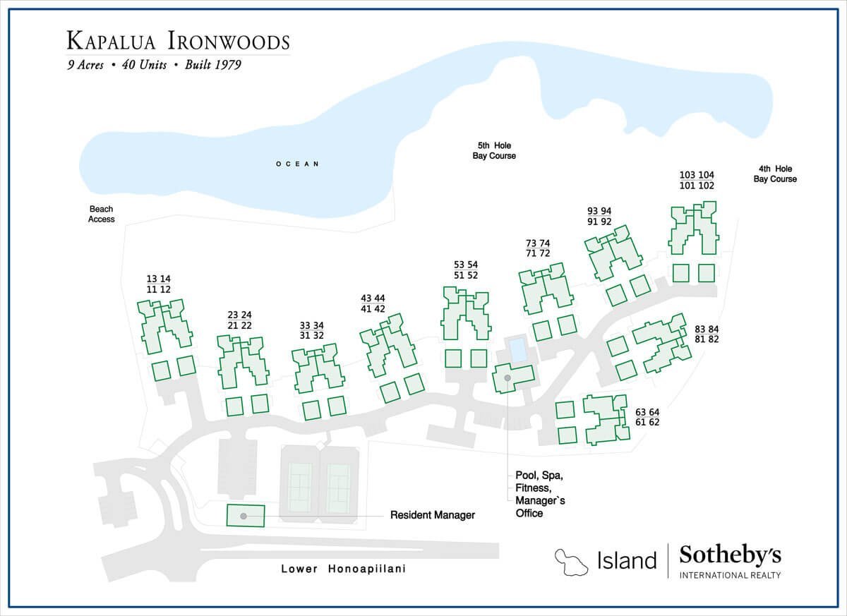 Kapalua Ironwoods Map